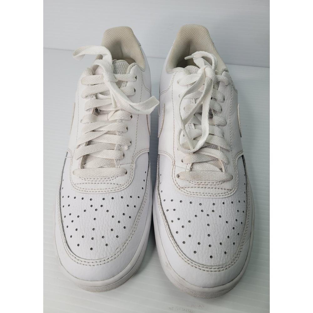 Nike Court Vision Low Mens 9 White CD5434-100 Classic Basketball Sneakers - Picture 4 of 9